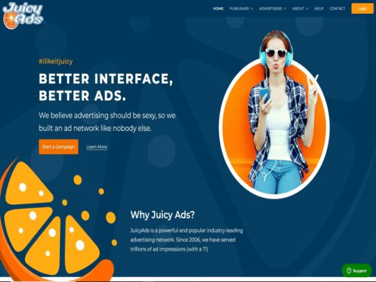Juicy Ads review, a site that is one of many popular Trans Niche Ad Networks