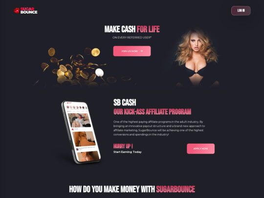 SugarBounce review, a site that is one of many popular Webcam Affiliate Programs