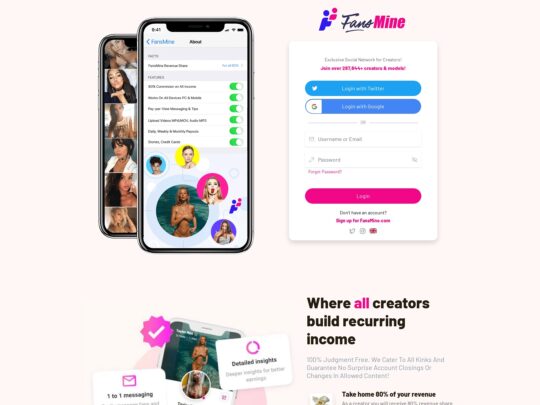 FansMine review, a site that is one of many popular Adult Fan Creator Platforms