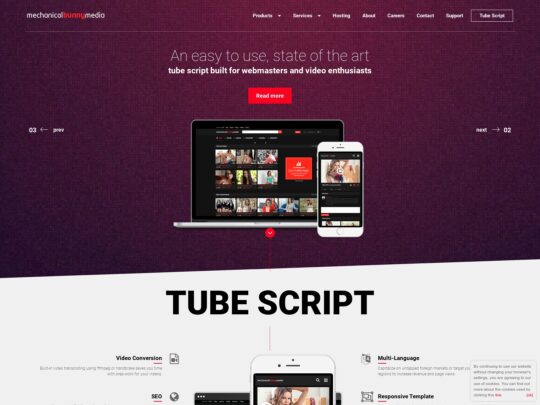 Mechbunny review, a site that is one of many popular Porn Tube Scripts