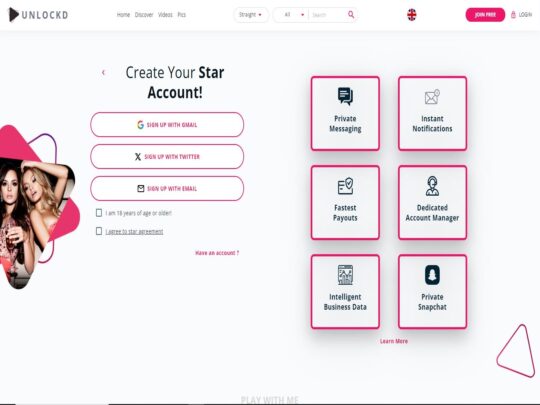 Unlockd review, a site that is one of many popular Adult Fan Creator Platforms