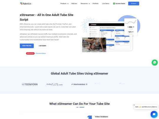 xStreamer review, a site that is one of many popular Porn Tube Scripts