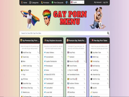 GayPornMenu review, a site that is one of many popular Porn Directories